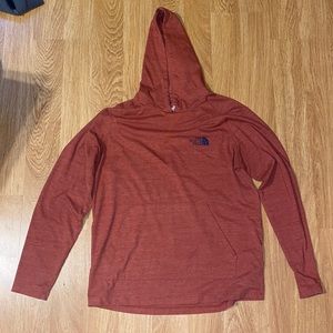 North Face Orange Thin Hoodie Men’s Size Medium